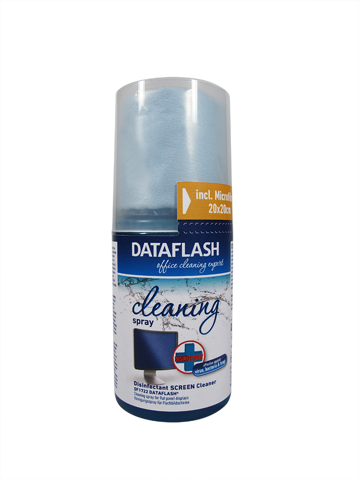 Spray dezinfectant curatare monitoare LCD/notebook, 200ml, + laveta microfiber 20 x 20cm, DATA FLASH