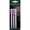 BLISTER 3 BUC ROLLER 0.5MM SEMI-GEL CU MECANISM CUL PASTEL MINA ALBASTRA RX5 FABER-CASTELL