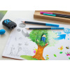 CREION GRAFIT HB GRIP 2001 TWO TONE NEGRU-BLEU 2022 FABER-CASTELL - imagine 2