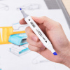 SET 48 MARKERE SKETCHING VARF DUBLU 1MM/7MM CUT PLASTIC DELI - imagine 5