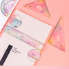 SET GEOMETRIE 4 PIESE MULTICOLOR (RIG.15CM, ECH*2, RAP) DELI - imagine 5