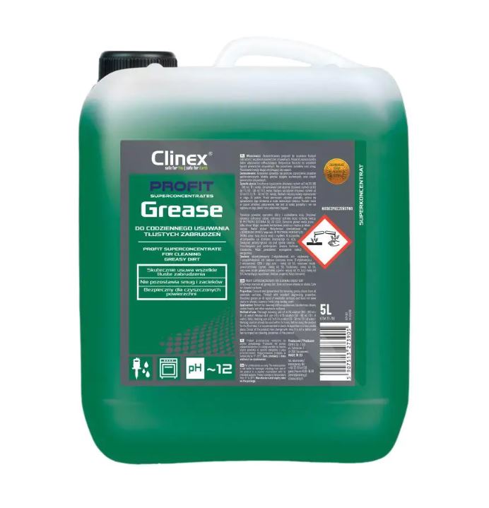 CLINEX PROFIT Grease, 5litri, superconcentrat, curatare grasime de pe supraf rezistente la apa