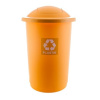 Cos plastic reciclare selectiva, capacitate 50l, PLAFOR Top - galben cu capac galben - plastic