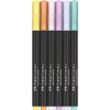 BRUSH PENS BLACK EDITION SET 6 CULORI PASTEL FABER-CASTELL - imagine 2