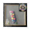 PANZA PREDESENATA PE SASIU NEAGRA 30*30CM MANDALE SF ART PIGNA - imagine 2