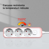 PRELUNGITOR 5M 3 PRIZE PROTECTIE COPII + INTRERUPATOR DELI - imagine 2