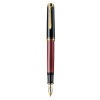 STILOU SOUVERAN M600 M PENITA AUR 14K+ACCESORII PLACATE AUR NEGRU/ROSU