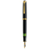 STILOU SOUVERAN M800 F PENITA AUR 18K+ACCESORII PLACATE AUR NEGRU