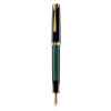 STILOU SOUVERAN M600 EF PENITA AUR 14K+ACCESORII PLACATE AUR NEGRU/VERDE