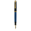 STILOU SOUVERAN M800 F PENITA AUR 18K+ACCESORII PLACATE AUR NEGRU/ALBASTRU