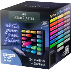 SET BIROU 24 BUC TEXTMARKER 46 FABER-CASTELL