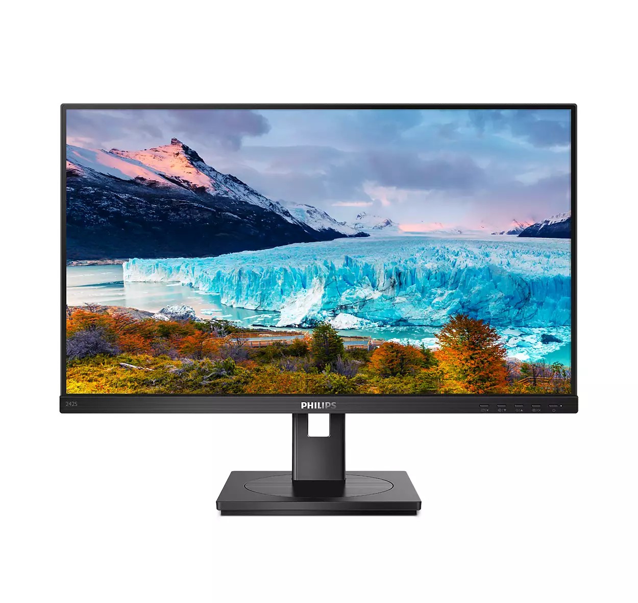 MONITOR PHILIPS 23.8 inch, home, office, IPS, Full HD (1920 x 1080), Wide, 250 cd/mp, 4 ms, HDMI, DVI, VGA, DisplayPort, "242S1AE/00" (timbru verde 7 lei)