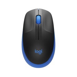 MOUSE LOGITECH, "M190", PC sau NB, wireless, 2.4GHz, optic, 1000 dpi, butoane/scroll 3/1, , negru / albastru, 45507171 "910-005907" (timbru verde 0.18 lei)