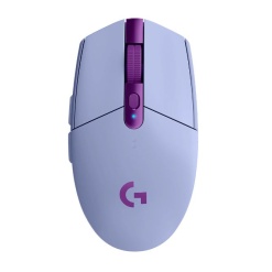 Alternative view of MOUSE LOGITECH, "G3054 Lightspeed", gaming, wireless, 2.4GHz, optic, 12000 dpi, butoane/scroll 6/1, buton selectare viteza, mov, "910-006022" (timbru verde 0.18 lei)