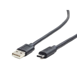 CABLU alimentare si date GEMBIRD, pt. smartphone, USB 2.0 (T) la USB 2.0 Type-C (T), 1m, negru, "CCP-USB2-AMCM-1M" (timbru verde 0.08 lei)