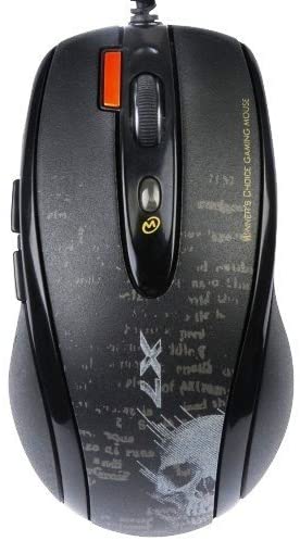 MOUSE A4tech, gaming, cu fir, USB, optic, 3000 dpi, butoane/scroll 4/1, buton selectare viteza, negru, "F5-BK" (timbru verde 0.18 lei)