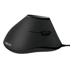 Alternative view of MOUSE Logilink, PC sau NB, cu fir, USB, optic, 1000 dpi, butoane/scroll 5/1, ergonomic, negru, "ID0158" (timbru verde 0.18 lei)