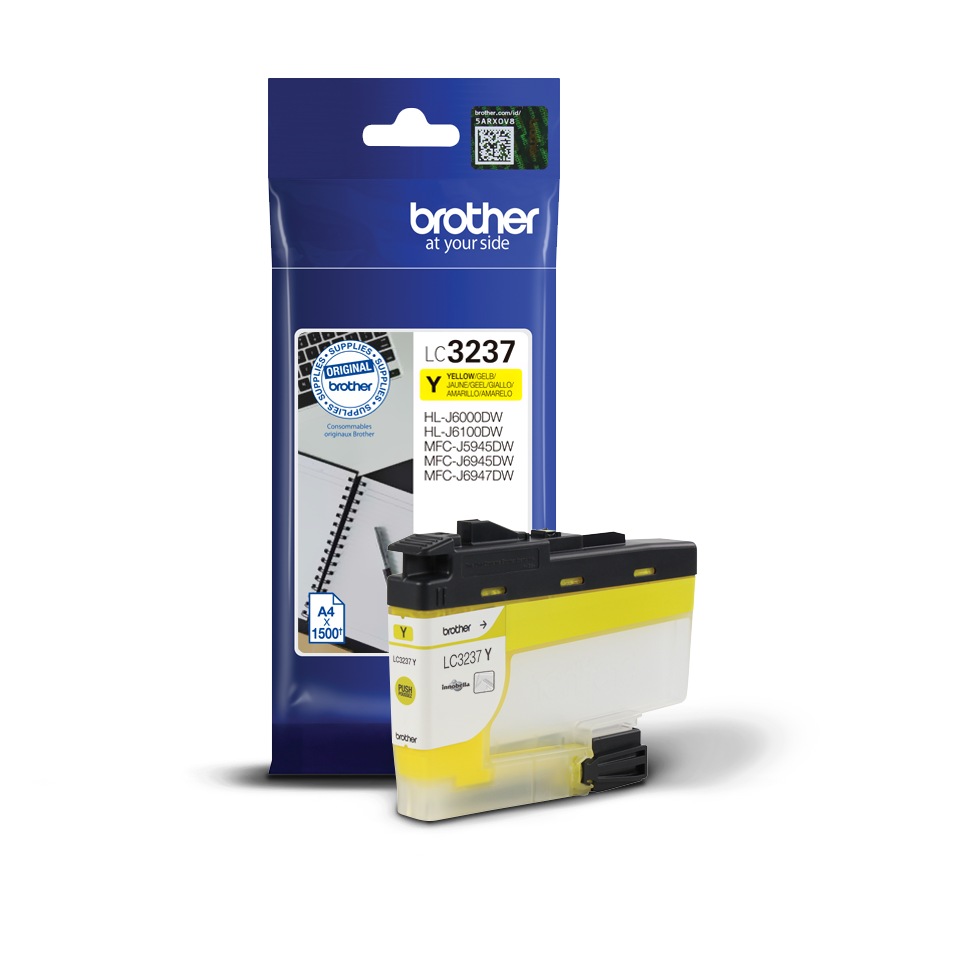Cartus Cerneala Original Brother Yellow, LC3237Y, pentru MFC-J5945|J6945|J6947, 1.5K, (timbru verde 0.15 lei), "LC3237Y" - imagine 2