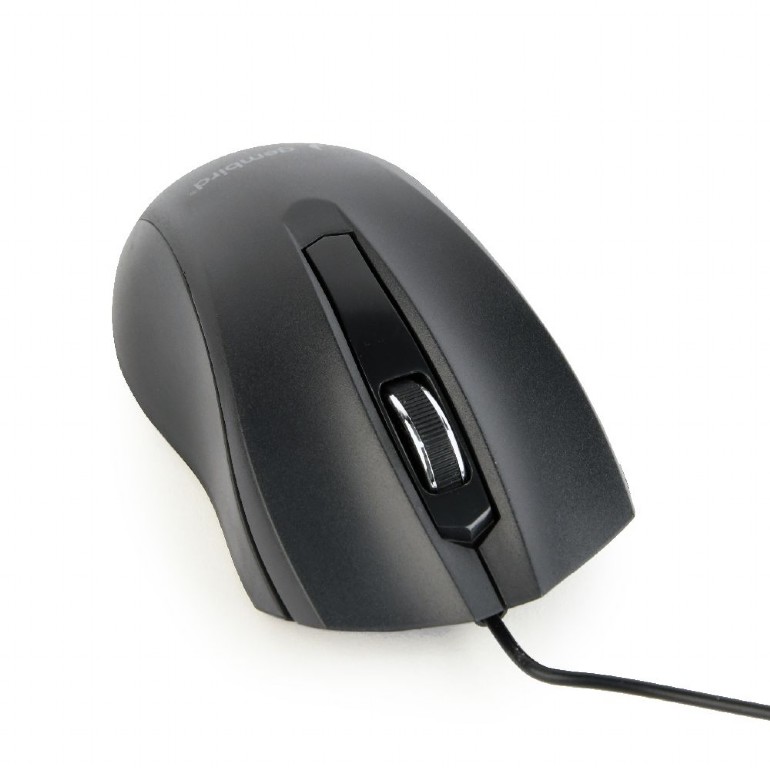 MOUSE GEMBIRD, PC sau NB, cu fir, USB, optic, 1000 dpi, butoane/scroll 3/1, , negru, "MUS-3B-01" (timbru verde 0.18 lei) - imagine 2