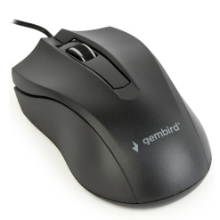 MOUSE GEMBIRD, PC sau NB, cu fir, USB, optic, 1000 dpi, butoane/scroll 3/1, , negru, "MUS-3B-01" (timbru verde 0.18 lei)