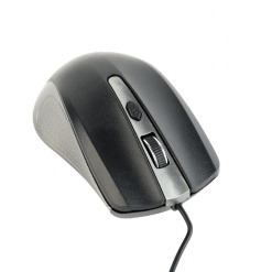 Alternative view of MOUSE GEMBIRD, PC sau NB, cu fir, USB, optic, 1200 dpi, butoane/scroll 4/1, , negru / gri, "MUS-4B-01-GB" (timbru verde 0.18 lei)