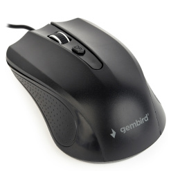 MOUSE GEMBIRD, PC sau NB, cu fir, USB, optic, 1200 dpi, butoane/scroll 4/1, , negru, "MUS-4B-01" (timbru verde 0.18 lei)