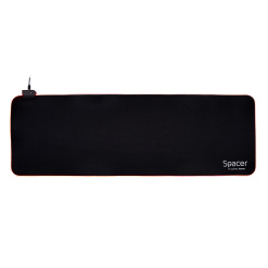 Alternative view of MousePAD RGB SPACER gaming, cauciuc si material textil, 900 x 300 x 3 mm, 1.8 m lungime cablu, negru "SP-PAD-GAME-RGB-B" 46501476 (timbru verde 0.45 lei)