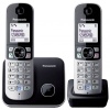 Telefon DECT twin, negru, KX-TG6812FXB, Panasonic, "KX-TG6812FXB" (timbru verde 0.8 lei)