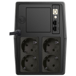Alternative view of UPS Spacer Line Int. cu management, LCD,  1000VA/  600W, AVR, 4 x socket Schuko, display LCD, 2 x baterie 12V/7Ah, conector USB, combo RJ11/RJ45, bateria are 12 luni garantie, "SPUP-1000D-LIT01"  (timbru verde 11 lei)