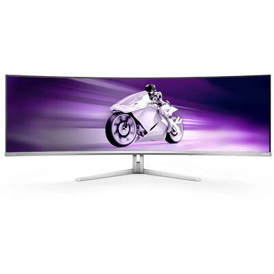 MONITOARE Philips - gaming QD-OLED Curbat Philips Evnia, 48.9inch, 5120x1440, 0.03ms GTG, White "49M2C8900/00" (timbru verde 7 lei)