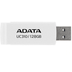 MEMORIE USB 3.2 ADATA 128 GB, protectie slide laterala, carcasa plastic, alb, "UC310-128G-RWH" (timbru verde 0.03 lei)