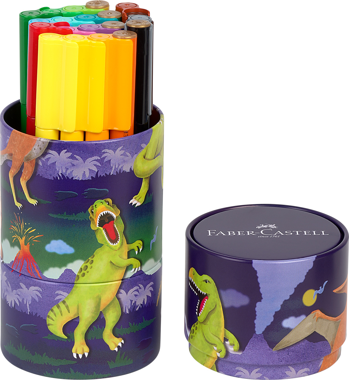 CARIOCA 20 CULORI DINOZAURI CONNECTOR FABER-CASTELL - imagine 2