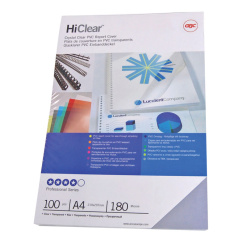 COPERTI PLASTIC A4 150 MICRONI TRANSPARENTE 100/TOP GBC