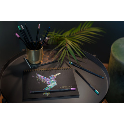 Alternative view of CREIOANE COLORATE 12 CULORI METALIZATE BLACK EDITION FABER-CASTELL