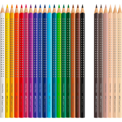 Alternative view of CREIOANE COLORATE 18+6 CULORI + TONURILE PIELII GRIP 2001 FABER-CASTELL