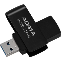 Alternative view of MEMORII USB Adata 256GB, USB-3.2, Criptare Hardware: Nu, Dimensiune mini: Da "UC310-256G-RBK" (timbru verde 0.03 lei)