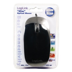 Alternative view of MOUSE Logilink, PC sau NB, cu fir, USB, optic, 1000 dpi, butoane/scroll 3/1, , negru, "ID0063" (timbru verde 0.18 lei)