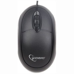 MOUSE GEMBIRD, PC sau NB, cu fir, USB, optic, 1000 dpi, butoane/scroll 3/1, , negru, "MUS-U-01" (timbru verde 0.18 lei)