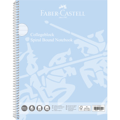 CAIET SPIRA A4 80 FILE 90 GR DICTANDO COPERTA CARTON BLEU SKY FABER-CASTELL