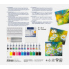 SET ACRILIC CREATIV 18 PIESE (12 CULORI ACRILICE x 9ML + CANVAS+ PALETA+ 4 PENSULE) FABER-CASTELL - imagine 2