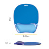 MOUSE PAD SI SUPORT INCHEIETURI ALBASTRU GEL CRYSTAL FELLOWES - imagine 2