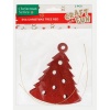 Accesorii craft - brad Craciun, buretat, set 2 buc, 15x22 cm, Craft with Fun, Eva Christmas Tree Red, 438610