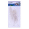 Accesorii creatie - pene, albe confetti, 18-20cm, set 6 buc, 12x27x1 cm, Craft with Fun, 463669 - imagine 2