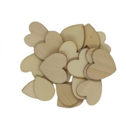 Accesorii creatie - lemn - inima, set 20 buc, Colorarte