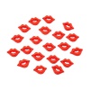 Accesorii creatie - margele buze plastic, rosii, 20mm, set 20 buc, Colorarte