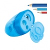 Ascutitoare tripla Keyroad Tris Jumbo KR971431, 3 orificii, 8mm, 11mm, 16mm, plastic, cu rezervor, diverse culori - imagine 2