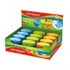 Ascutitoare tripla Keyroad Tris Jumbo KR971431, 3 orificii, 8mm, 11mm, 16mm, plastic, cu rezervor, diverse culori - imagine 4
