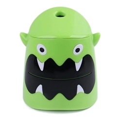 Ascutitoare electrica Eagle EG-5017, alimentare 4 baterii AA neincluse, 1 orificiu, 8mm, model monstru, plastic, verde