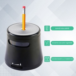 Alternative view of Ascutitoare electrica Eagle TY48, alimentare 2 baterii AA neincluse, 1 orificiu, 6-8mm, plastic, negru