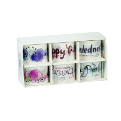 Alternative view of Banda adeziva, 30mm x 5m, diverse modele, hartie, set 6 buc, Colorarte